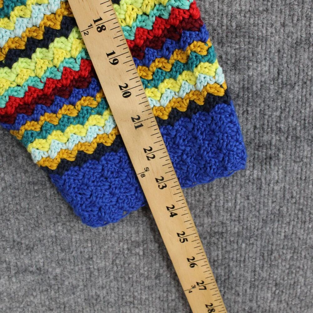 Moth Multicolor Crochet Stripe Cardigan - Blue, Pink, Yellow, Green, Brown - Picture 15 of 15